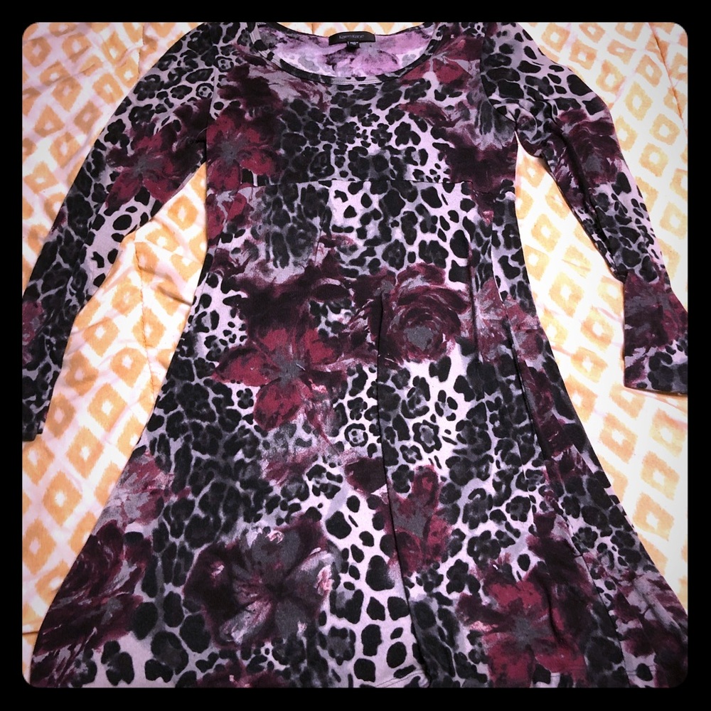 Leopard rose dress